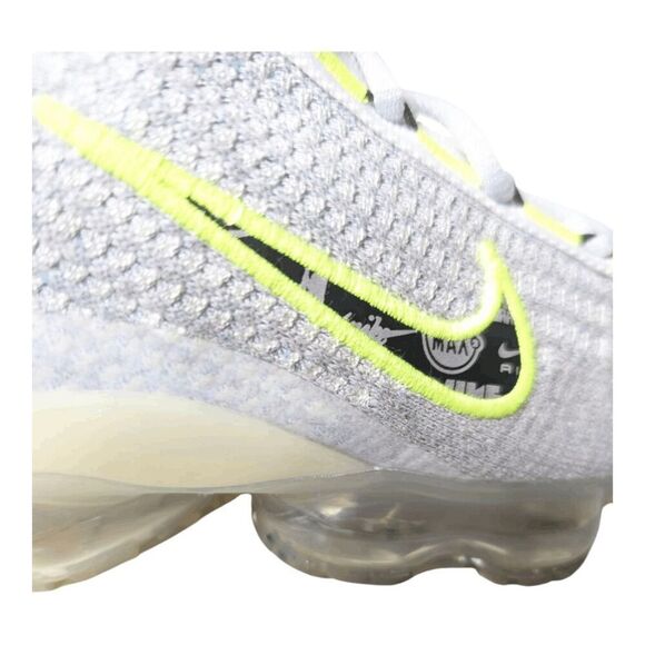 NIKE Air VaporMax 2021 Flyknit "Wolf Grey Volt" GS Running Shoes Size 5.5Y/W7 - Picture 10 of 16